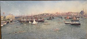 오스만 제국 시대의 갈라타 다리