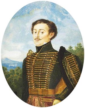 기병 복장을 한 귀족의 초상화, 미클로시 바라바시 (1833년)