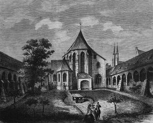 GNM 설립 당시의 카르투시오 수도원 안뜰, 1852년