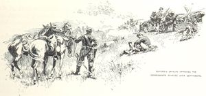 남부 연합군의 진격을 막는 버포드의 기병대