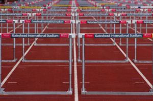 2010년 스프린트 직선 주로에 설치된 허들