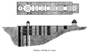 인도 구자라트 주에 있는 다다 하리르 계단식 우물의 평면도