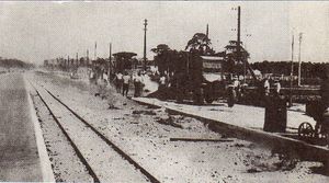 한신 국도선(카미코시엔 부근, 1926년) 건설 모습