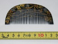 메이지 시대~다이쇼 시대 빗(목제) 장식품.