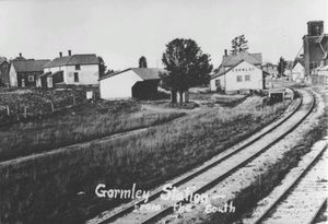 20세기 초 남쪽에서 바라본 역사적인 곰리역