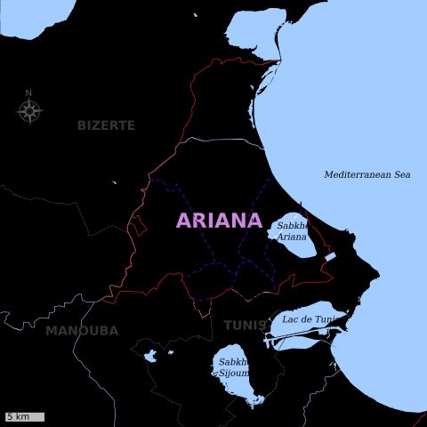 아리아나 주의 행정 구역