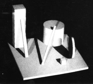 두 개의 점 광원이 그림자를 생성