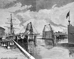 1891년 9월 12일자 사이언티픽 아메리칸 표지에 실린 위드 스트리트 다리의 삽화