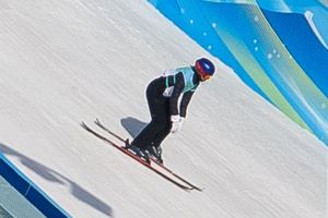 2022 올림픽 여자 프리스타일 빅에어 예선에서 첫 번째 런