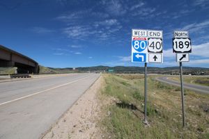 I-80 교차로에 있는 US 40의 서쪽 종점, 실버 크릭 정션