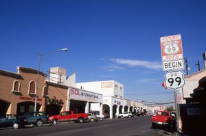 캘렉시코의 US 99의 역사적인 남쪽 종점