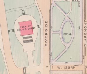 1916년 지도에 나타난 묘