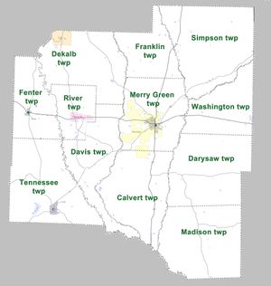 2010년 현재 아칸소주 그랜트군의 타운십