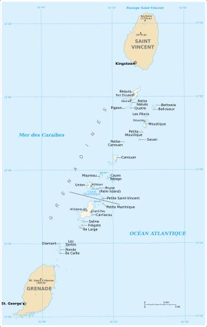 그레나딘 제도 지도