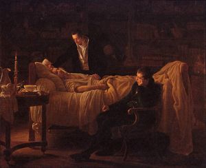 루이 에르상(1817 살롱)의 자비에 비샤의 죽음(피에르-장-밥티스트 에스파롱과 필리베르 조제프 루의 도움을 받음)