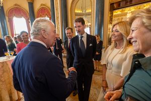 마리 샹탈과 남편, 시어머니, 찰스 3세 국왕이 버킹엄 궁전에서 대관식 전날 저녁(2023년 5월 5일)