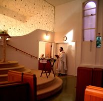 수도원에 들어가는 새로운 수녀의 수녀 서원식