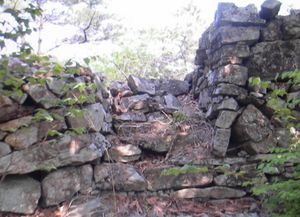 백제 금현성 등계 석축 수직홈