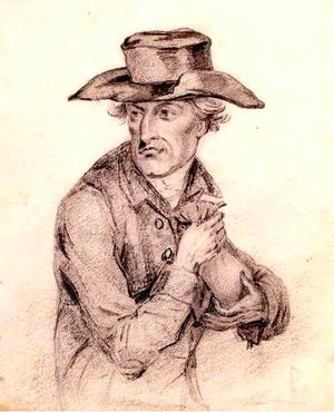 리처드 쿠퍼 주니어가 그린 다니엘 댄서의 연필 드로잉, 1790년대