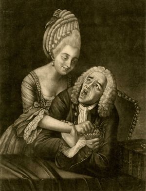 어린 아내에게 약탈당하는 늙은 그리푸스(1773)