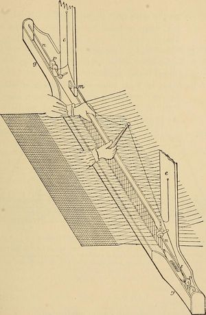 왼손으로 날대를 잡고, 오른손으로 (픽킹 스틱 장착) 끈을 잡아 날아가는 북을 되돌리는 모습. 아래 비디오 참조.