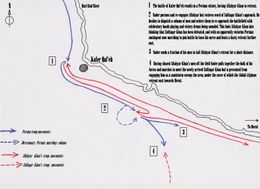 아프가니스탄 원정의 주요 기동을 보여주는 군사 도표