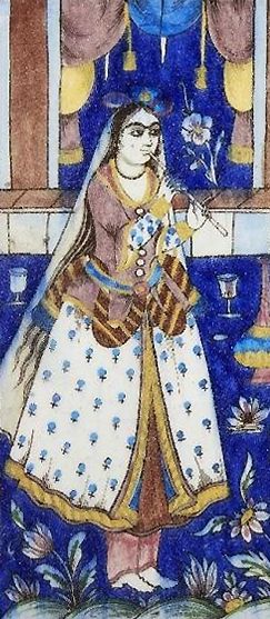 19세기 카자르 시대 이란 타일의 네이