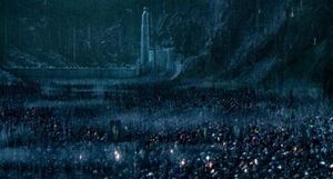 피터 잭슨의 2002년 영화 두 개의 탑에 등장하는 나팔산성 전투