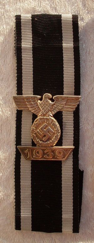 1914년 리본에 장착된 1939년 철십자 2급 약장