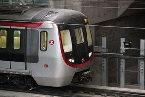 2015년 12월, 웡척항역으로 접근하는 시험 열차