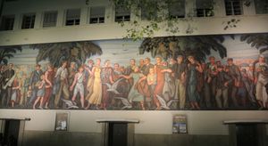 리옹 노동거래소 서쪽 외벽의 프레스코화