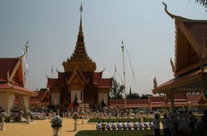 국왕 부친 노로돔 시아누크의 장례식 화장터