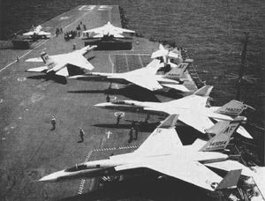 1962년 USS 엔터프라이즈호에서 VAH-7 소속의 A3J-1 (1962년 이후 A-5A).