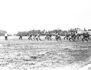 1918년 영국 숀클리프에서 훈련받는 기마 경찰대