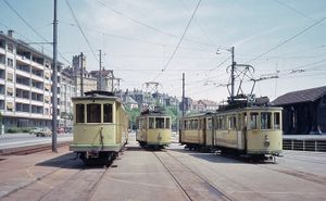 1976년 뇌샤텔 차량기지의 노면전차