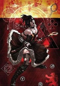 미스틱 아르카나 한정판 표지의 시스터 그림으로 변신한 니코. 그림: 마르코 쥬르제비치