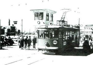 1909년 다롄 최초의 노면전차 시운전