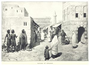 다마르의 바자. 월터 버튼 해리스가 그린 그림.