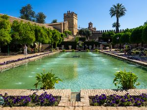 코르도바의 코르도바 알카사르 정원.