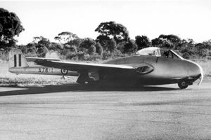 1947년 포인트쿡 기지에 추락한 뱀파이어 F1 A78-1.