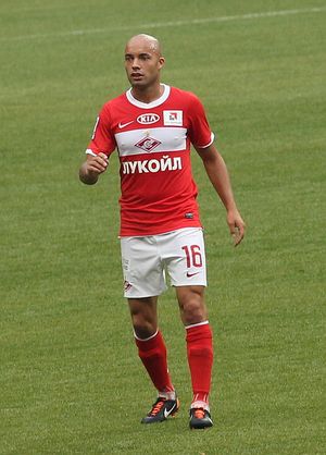 데미 더제이우가 2011년 스파르타크 모스크바에서 뛰는 모습