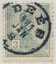 1901년 1월 8일 데스에서 사용된 헝가리 왕국 우표