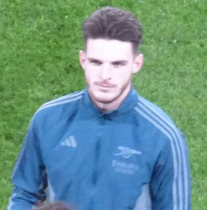 2023년 아스널에서 뛰고 있는 라이스