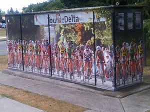 투어 드 델타 벽면 덮개 (델타, 브리티시컬럼비아 주 시청 밖 전기 박스)