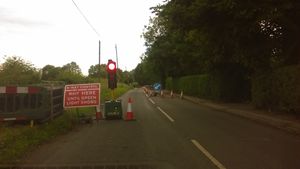 3방향 통제 임시 신호등