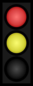적색 및 황색 동시 신호등