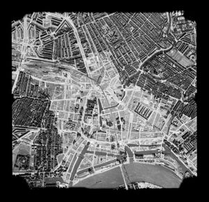 1944년 9월 촬영된 로테르담 파괴 지역의 항공 사진