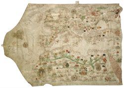 메시나의 야코보 루소(Giacomo Russo)가 제작한 포르톨라노 지도 (1533년)