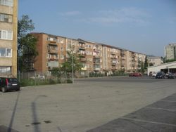 루마니아 데바에 세워진 공산주의 시대의 아파트