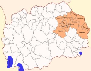 동부 통계 지역의 지방 자치체